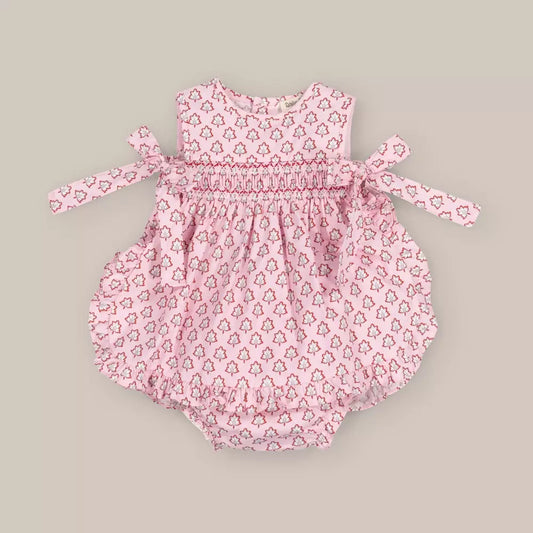 PINK SHORT SMOCK BABY DRESS AND BLOOMERS SET NADIR