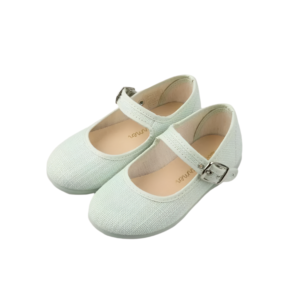 SALVIA SHADOW BUCKLE MARY JANES LINEN