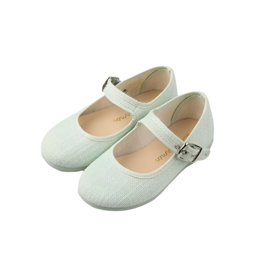 SALVIA SHADOW BUCKLE MARY JANES LINEN