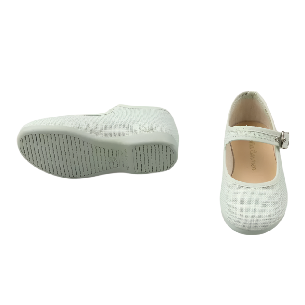 SALVIA SHADOW BUCKLE MARY JANES LINEN
