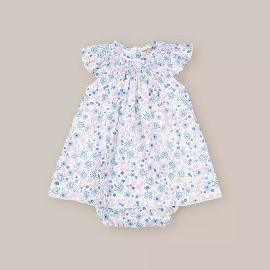 SHORT BABY DRESS AND BLOOMERS SET ANNE