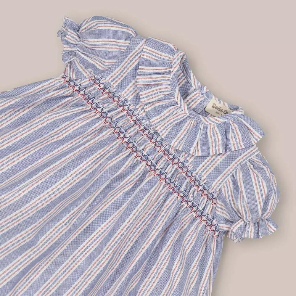 SHORT BABY SMOCK DRESS AND BLOOMERS SET TURQUIA