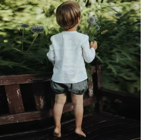 White Linen Long-Sleeved